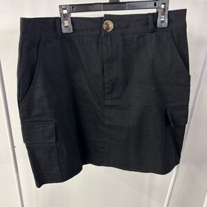 SHEIN Black Cargo Mini Skirt